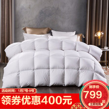 799元包邮  LOVO家纺    水洗白鸭绒被  经典羽绒被 220*240cm