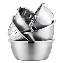 39.9元包邮 好餐聚 不锈钢盆 五件套