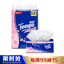 15.76元  Tempo 得宝 樱花香味抽纸 4层*90抽 *2件