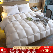 双11预售 ： 705元包邮   霞珍 95%白鹅绒加厚保暖被芯 200*230cm（标准冬款）
