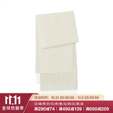 112.8元包邮 MUJI 無印良品 DDA01A0A 编织围巾 100%羊毛*2