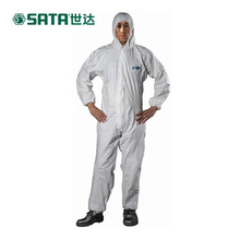 13.5元  世达 BF0101 白色带帽连体防护服