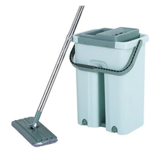 13.9元包邮 懒人免手洗平板拖把抖音拖把刮刮乐拖把+桶+1块布