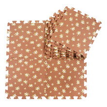 100元包邮 Meitoku 明德 PE田园风覆膜泡沫地垫 30*30*1.0cm 9片 *13件