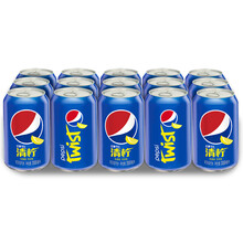 46.06元 百事可乐 Pepsi 柠檬味 汽水碳酸饮料 330ml*15罐 *2件