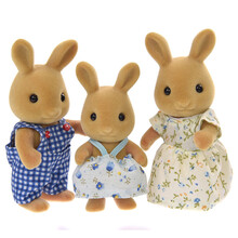 120元包邮  Sylvanian Families 森贝儿家族 家族系列 过家家玩具 蜜兔家族 SYFC14748 *2件