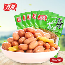 16.9元包邮 有友 泡椒花生 100g *5件