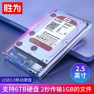 19.9元包邮  shengwei 胜为 2.5英寸 SATA硬盘盒 USB3.0