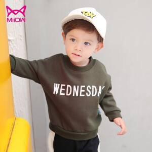 59.8元包邮  Miiow 猫人 儿童加绒加厚定制款卫衣 *2件