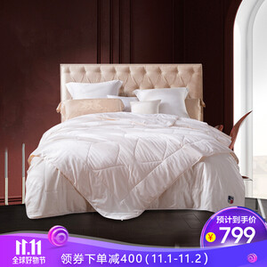 0点：799元包邮  LOVO 乐我家纺 恬欣 全棉二合一蚕丝被 220*240cm