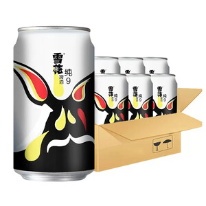 9.9元  雪花啤酒 9度纯9 330ml*6听