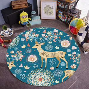 11.9元包邮 君偕 卡通圆形地毯 直径60cm