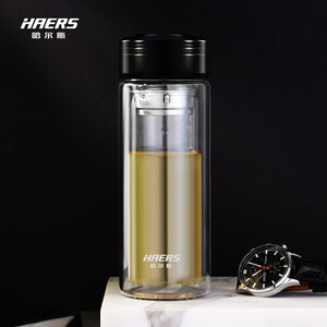 2号12点： 14.9元 HAERS 哈尔斯 LBL-300-76 双层玻璃杯 300ml
