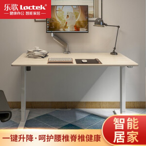 799元包邮  Loctek 乐歌 E2S电动升降书桌 原木色桌板+雅白桌腿 120*60cm