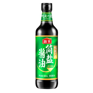 9.8元  海天 简盐一级酱油500ml*2件
