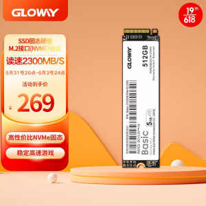 269元包邮 光威（Gloway） SSD固态硬盘 M.2接口(NVMe协议) 512GB  Basic系列-基础版