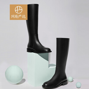 167.5元包邮  网易严选 超软小牛皮极简骑士高靴