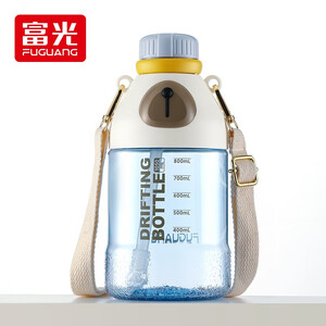 19.9元包邮 富光  漂流熊tritan材质水杯 1.05L