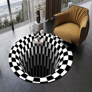 16.9元包邮 布迪思 陷阱 圆形地毯 80CM