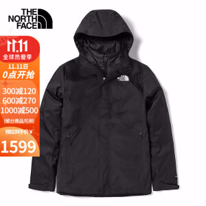 1599元包邮  TheNorthFace 北面 羽绒内胆三合一外套冲锋衣