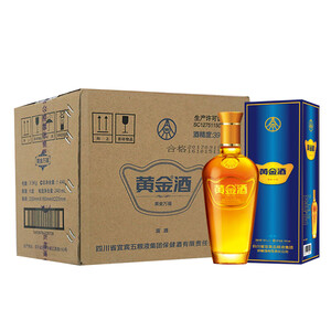 224元包邮  五粮液 黄金酒 黄金万福 39度 白酒240ml*6整箱装*2件