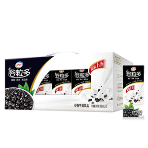 江浙沪皖min：18元  伊利 谷粒多黑谷牛奶饮品250ml*12盒/礼盒装（黑豆+黑米+黑芝麻 早餐奶）