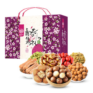 60.7元  华味亨 青春集礼 坚果零食礼盒 1510g *3件
