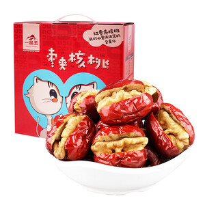 39.9元  一品玉 新疆特产 蜜饯果干 灰枣夹核桃1000g*2