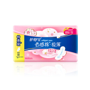 49.86元   whisper 护舒宝 云感棉超薄透气日用装 240mm 34片 *4件