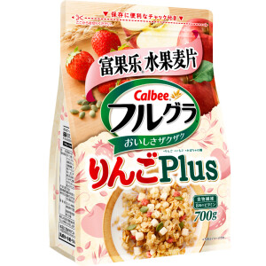 双重优惠： 99.99元包邮  Calbee 卡乐比 日本进口水果麦片 苹果风味 700g *3件