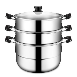 99元包邮   炊大皇 WG16331  蒸锅 三层不锈钢28cm