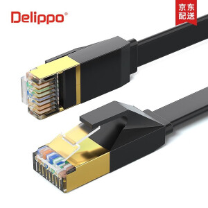 15.9元  Delippo 七类千兆网线 扁线 5米