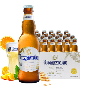 双重优惠：139元包邮  Hoegaarden/福佳白 比利时风味  小麦白啤酒 330ml*24瓶