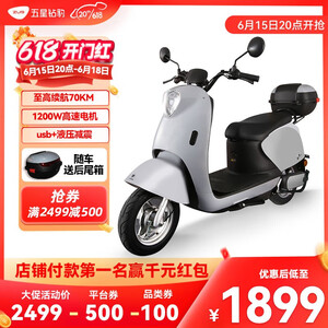 plus会员：1849元包邮 五星钻豹 G1 电动摩托车 ZB1200DT