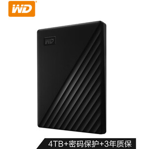 0点：600元包邮 西部数据WDBPKJ0040BBK  (WD) USB3.0移动硬盘4TB