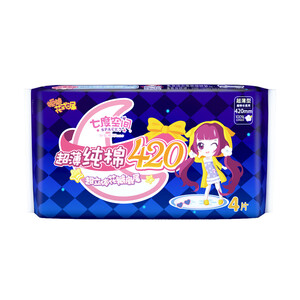 双重优惠：36.17元 七度空间 超特长量多夜用420mm*4片*17件