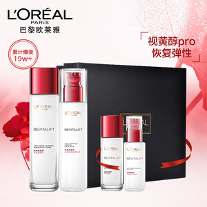 299元包邮   欧莱雅（LOREAL）复颜抗皱紧致护肤套装礼盒（柔肤130ml+乳液110ml+乳液50ml+柔肤水65ml）