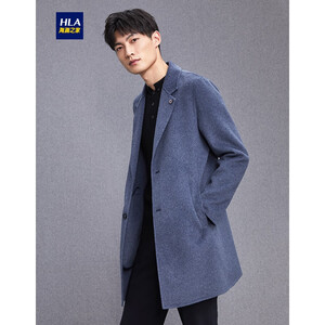558元包邮 HLA海澜之家 羊毛混纺 大衣外套 HWDAD3E108A