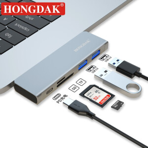 65元包邮  HONGDAK type-C扩展坞（100W PD+USB3.0*2+TF/SD)