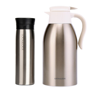 0点：99元包邮  乐扣乐扣(LOCK&LOCK) 家庭保温套装（拉恩保温杯400ML+妙趣咖啡壶2.2L）