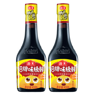 plus会员：9.8元 海天 招牌味极鲜特级生抽酱油 450g*2