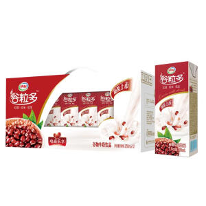 【五折】伊利 谷粒多红谷牛奶饮品250ml*12盒/礼盒装(红豆 红米 花生