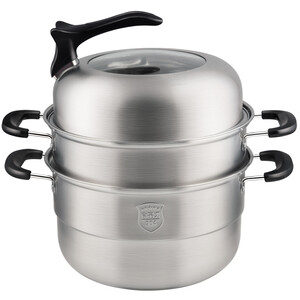 99元包邮  九阳（Joyoung）ZGH2606三层304不锈钢蒸锅26cm锅