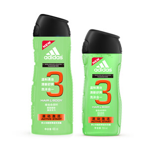 29.9元 阿迪达斯（Adidas）香波沐浴露套装 （源动激活400ml+250ml) *2