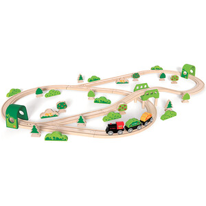 149元包邮  Hape 火车轨道 E3713 森林历险套装