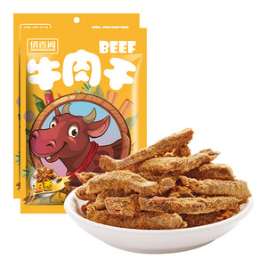 19.8元  俏香阁 肉干肉脯 牛肉条 五香牛肉干 100g*2袋