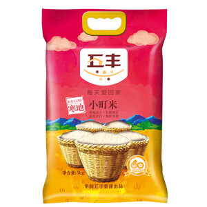 127元  华润 五丰 圆粒寿司米 寒地小町米 东北大米5kg*5
