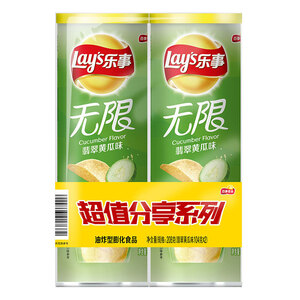 20点开始：9.9元   Lay’s 乐事 无限组合 薯片 黄瓜味 104g*2罐