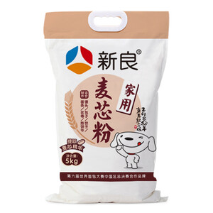 13.9元  新良家用麦芯粉 中筋面粉5kg
