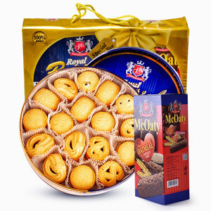 双重优惠，神价格：74.8元  马来西亚进口 GPR曲奇饼干礼盒装908g+144g燕麦棒 年货礼盒 *2*2